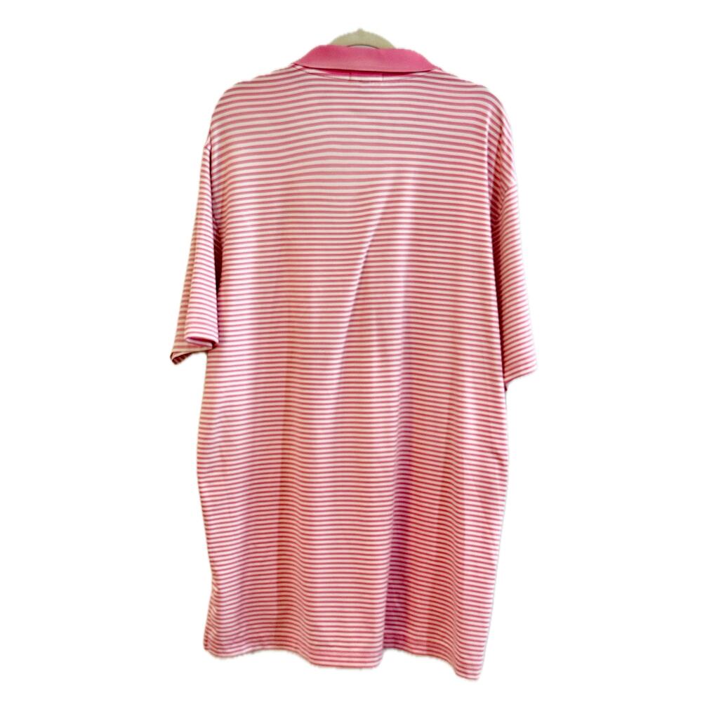 Peter Millar Pink/White Summer Comfort Competition Stripe Polo Size XL 🏌️‍♂️🩷⛳ - Picture 6 of 16